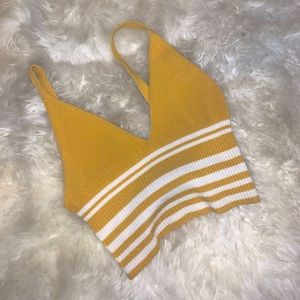 Urban Outfitters Yellow Knit Crop Top